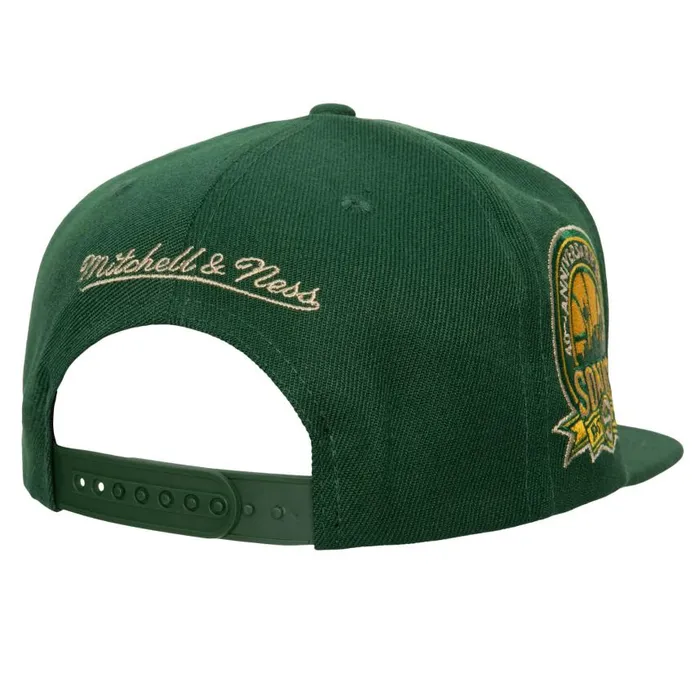 Mitchell and Ness With Love Snapback HWC Seattle Supersonics Men Hats and Headwear Mitchell and Ness With Love Snapback HWC Seattle Supersonics Men Hats and Headwear