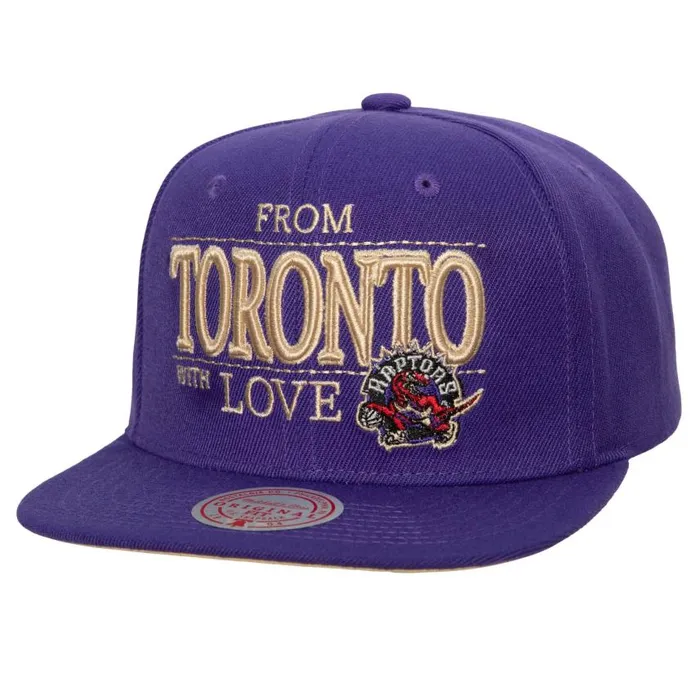 Mitchell and Ness With Love Snapback HWC Toronto Raptors Men Hats and Headwear Mitchell and Ness With Love Snapback HWC Toronto Raptors Men Hats and Headwear