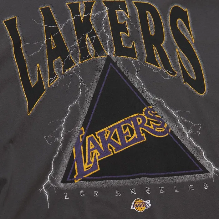 Mitchell and Ness Women039s Logo Boyfriend Tee Los Angeles Lakers Women TShirts and Tops