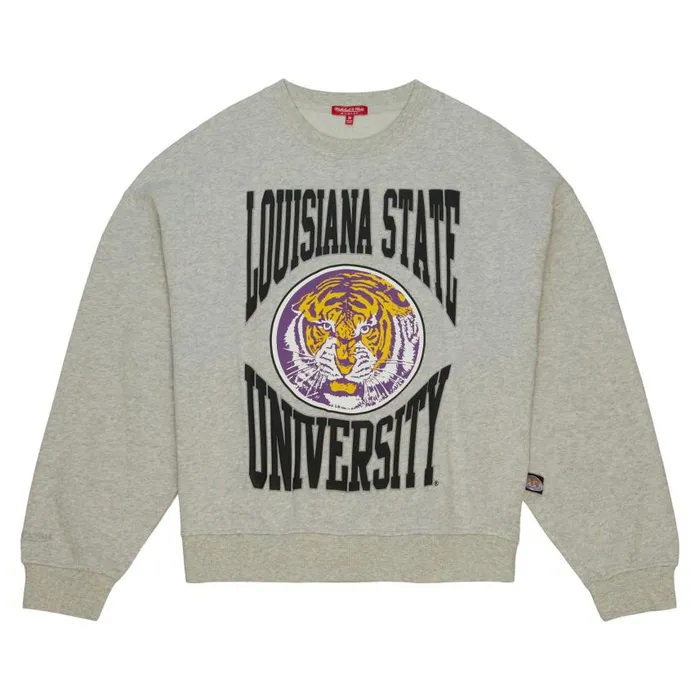 Mitchell and Ness Women039s Logo Lightweight Crew 30 Louisiana State University Women Hoodies and Sweatshirts Mitchell and Ness Women039s Logo Lightweight Crew 30 Louisiana State University Women Hoodies and Sweatshirts