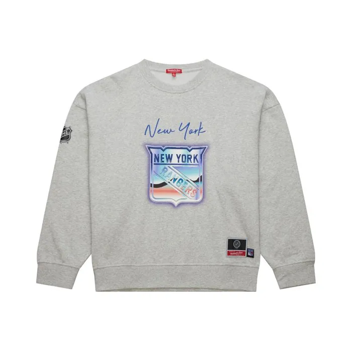 Mitchell and Ness Women039s Stateside Pastel Logo Lightweight Crew New York Rangers Women Hoodies and Sweatshirts Mitchell and Ness Women039s Stateside Pastel Logo Lightweight Crew New York Rangers Women Hoodies and Sweatshirts
