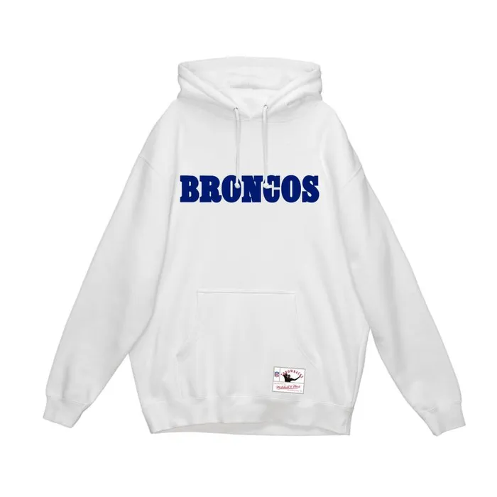 Mitchell and Ness Wordmark 1 Hoodie Denver Broncos Men Hoodies and Sweatshirts Mitchell and Ness Wordmark 1 Hoodie Denver Broncos Men Hoodies and Sweatshirts