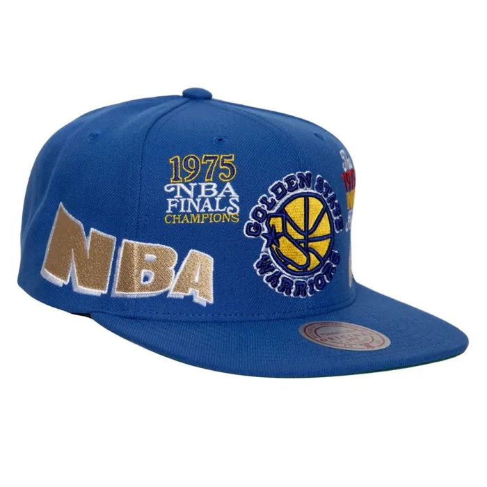 Mitchell and Ness World Champs Snapback HWC Golden State Warriors Men Hats and Headwear Mitchell and Ness World Champs Snapback HWC Golden State Warriors Men Hats and Headwear