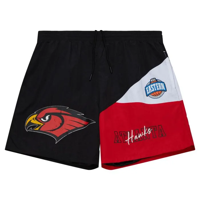 Mitchell and Ness Woven Shorts Vintage Logo Atlanta Hawks Men Shorts