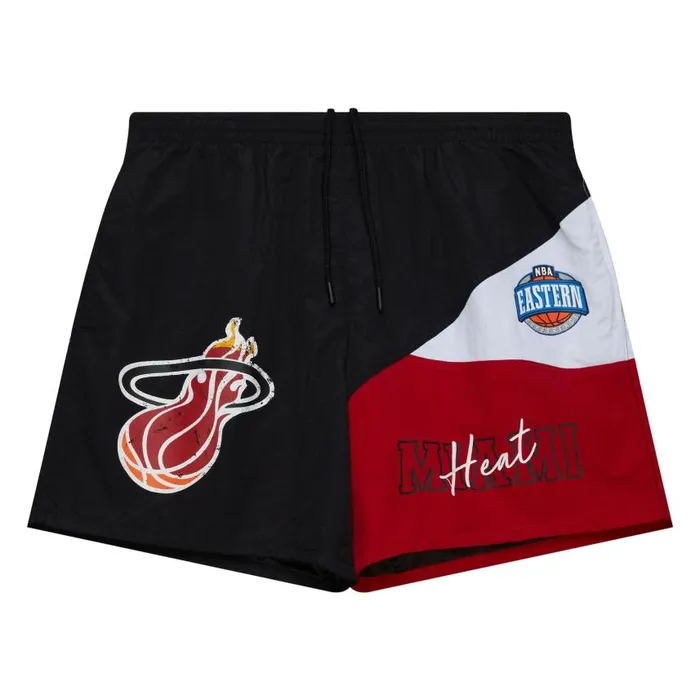 Mitchell and Ness Woven Shorts Vintage Logo Miami Heat Men Shorts
