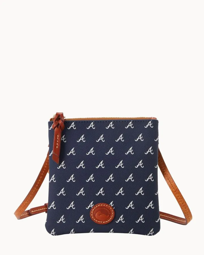 MLB Braves Small North South Top Zip Crossbody Braves Women Dooney and Bourke Crossbodies MLB Braves Small North South Top Zip Crossbody Braves Women Dooney and Bourke Crossbodies