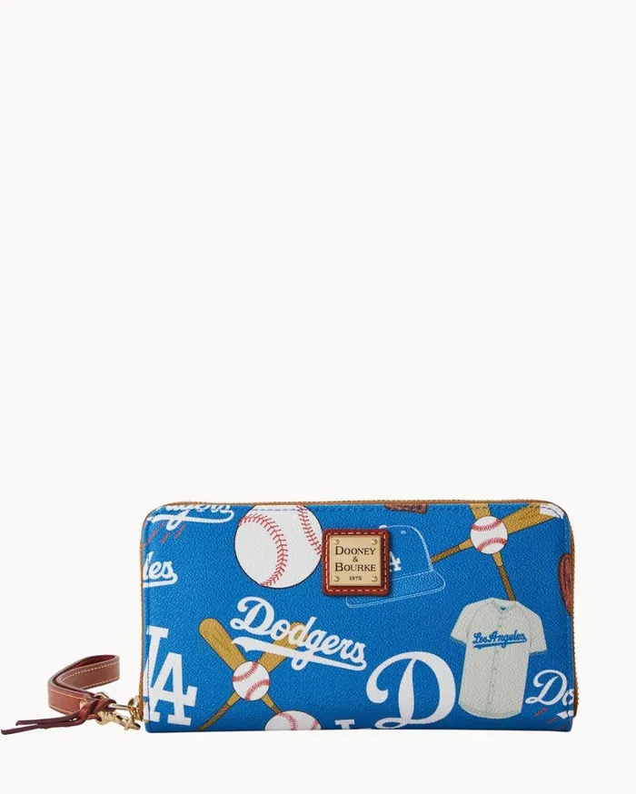 MLB Dodgers Large Zip Around Wristlet Dodgers Women Dooney and Bourke Wallets MLB Dodgers Large Zip Around Wristlet Dodgers Women Dooney and Bourke Wallets