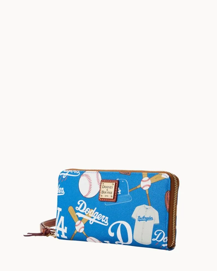 MLB Dodgers Large Zip Around Wristlet Dodgers Women Dooney and Bourke Wallets MLB Dodgers Large Zip Around Wristlet Dodgers Women Dooney and Bourke Wallets