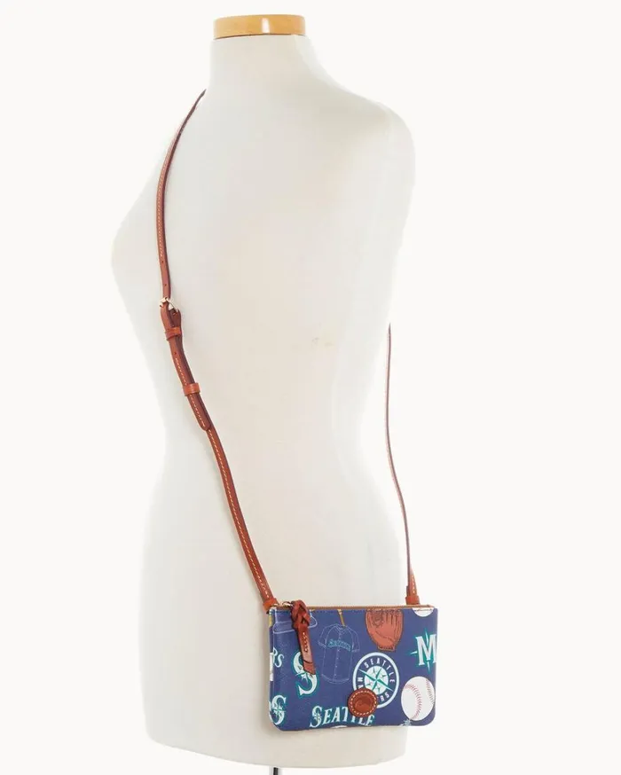 MLB Mariners Top Zip Crossbody Mariners Women Dooney and Bourke Crossbodies MLB Mariners Top Zip Crossbody Mariners Women Dooney and Bourke Crossbodies