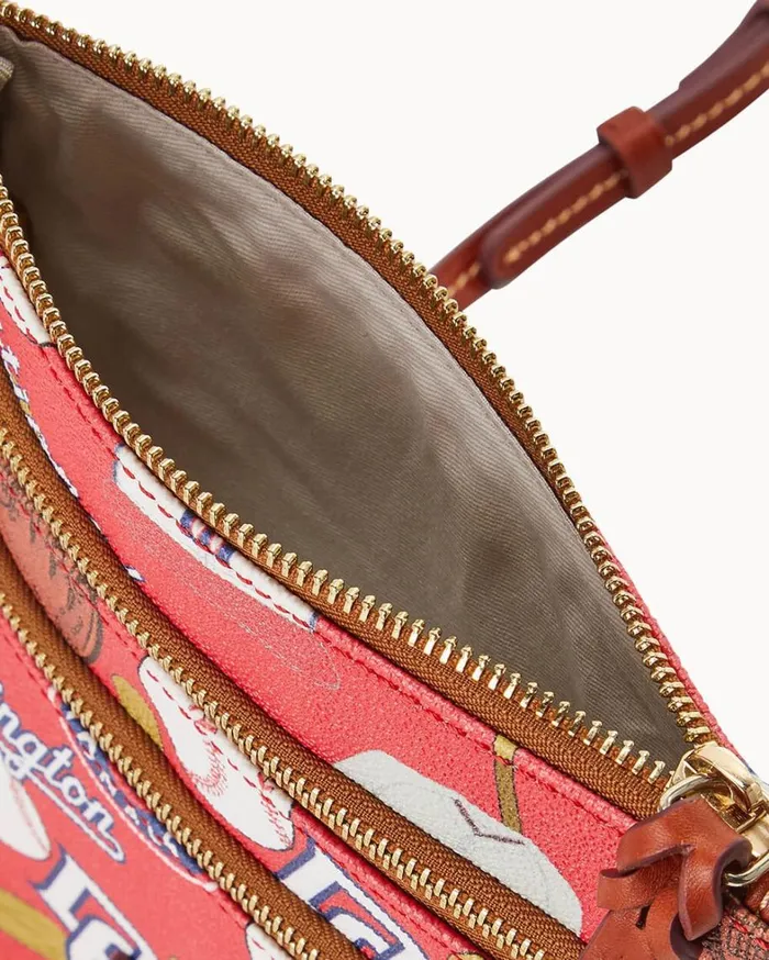 MLB Nationals North South Triple Zip Crossbody Nationals Women Dooney and Bourke Crossbodies MLB Nationals North South Triple Zip Crossbody Nationals Women Dooney and Bourke Crossbodies