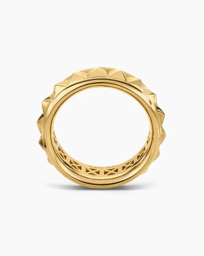Modern Renaissance Pyramid Band Ring In 18K Yellow Gold 66mm Women David Yurman Band Modern Renaissance Pyramid Band Ring In 18K Yellow Gold 66mm Women David Yurman Band