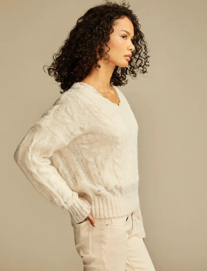 Mohair Cable Pullover Sweater Tofu Women Lucky Brand Sweaters and Sweatshirts