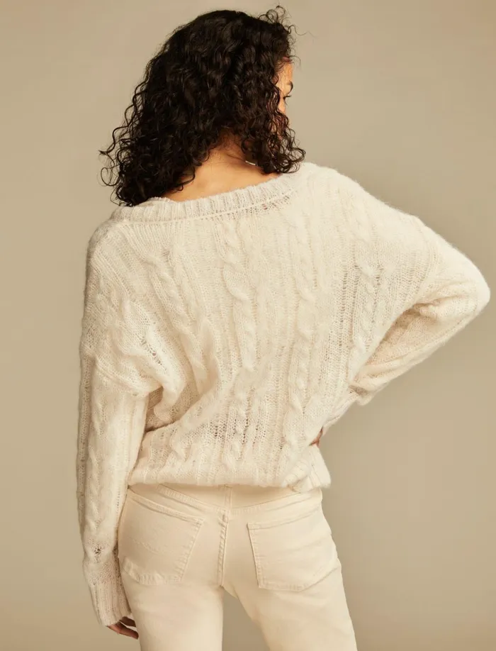 Mohair Cable Pullover Sweater Tofu Women Lucky Brand Sweaters and Sweatshirts