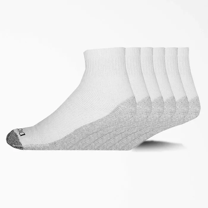 Moisture Control Quarter Socks Size 612 6Pack White White wh Men Dickies Socks