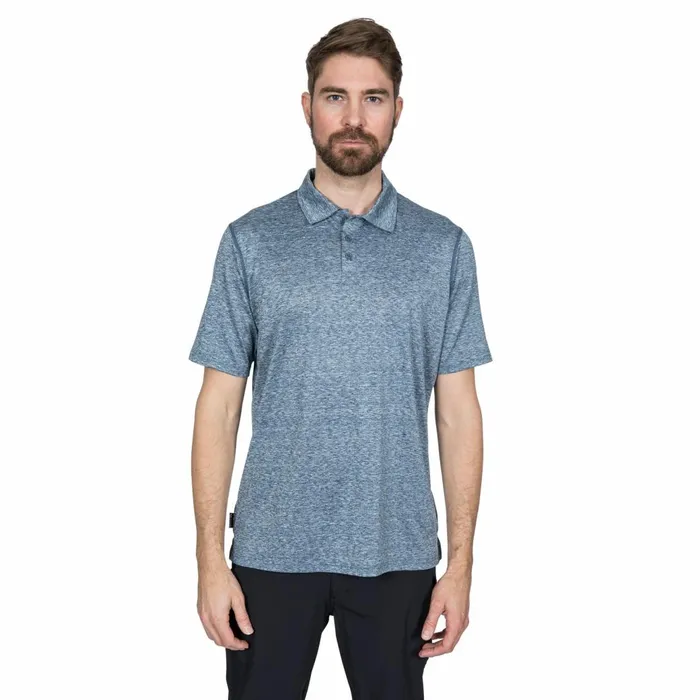 Monocle Quick Dry Polo Shirt Navy Men Trespass TShirts