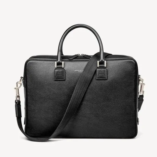 Mount Street Leather Laptop Briefcase Bag Black Pebble MenWomen Aspinal Of London Business Essentials Mount Street Leather Laptop Briefcase Bag Black Pebble MenWomen Aspinal Of London Business Essentials