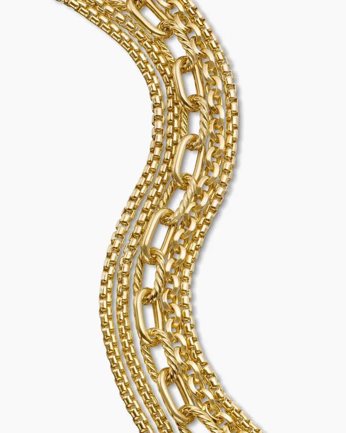 Multi Row Chain Bracelet In 18K Yellow Gold 29mm Women David Yurman Chain Multi Row Chain Bracelet In 18K Yellow Gold 29mm Women David Yurman Chain
