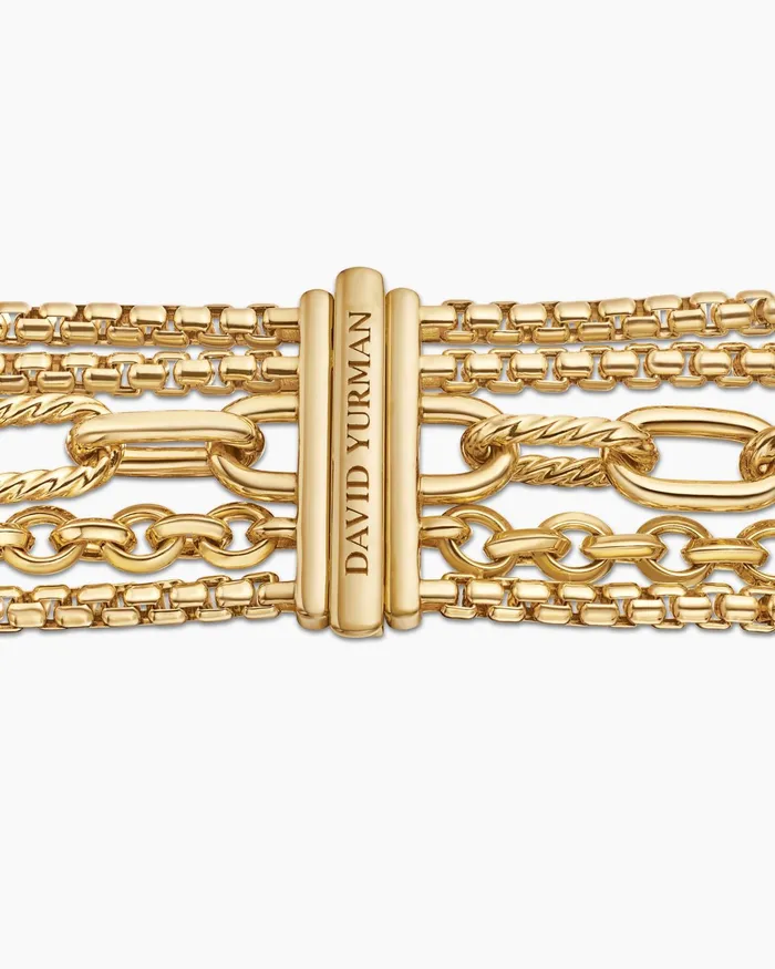 Multi Row Chain Bracelet In 18K Yellow Gold 29mm Women David Yurman Chain Multi Row Chain Bracelet In 18K Yellow Gold 29mm Women David Yurman Chain