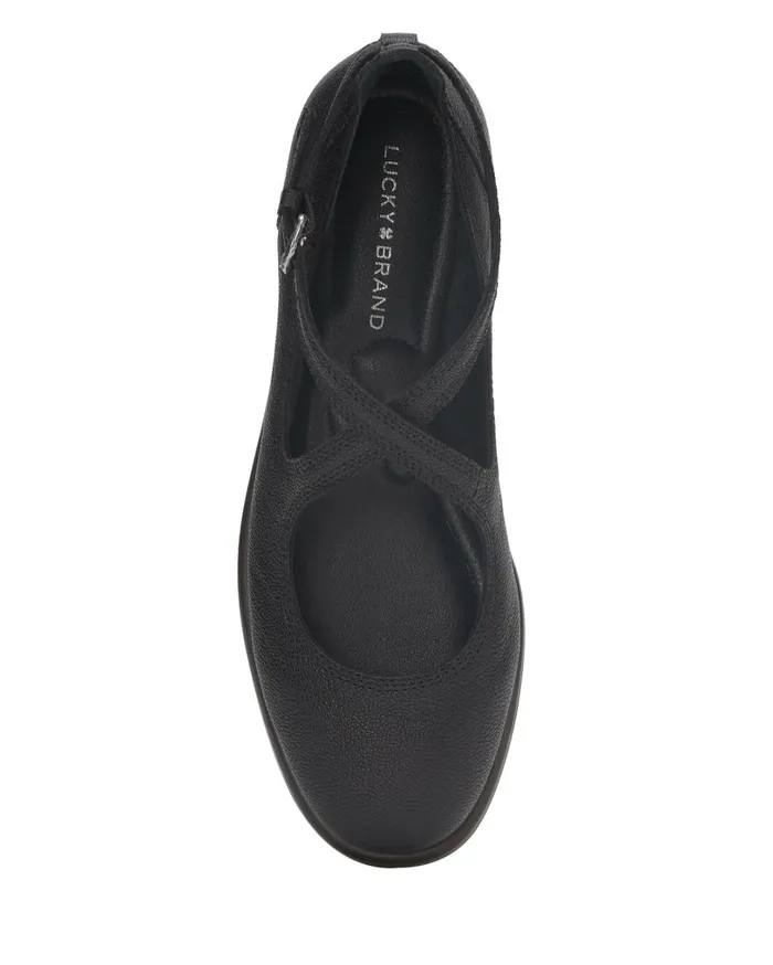 Necia Flat Black Women Lucky Brand Shoes
