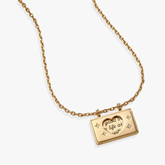 Necklaces Women Alex And Ani Hidden Message Heart Affirmation Necklace Gold