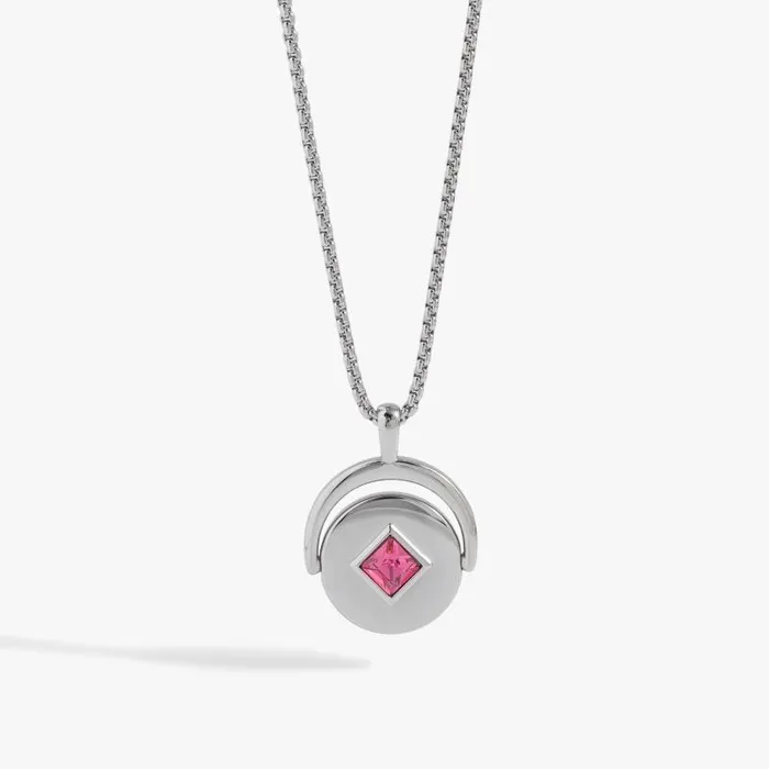 Necklaces Women Alex And Ani October Birthstone And Flower Flip Charm Necklace Stainless Steel Gold