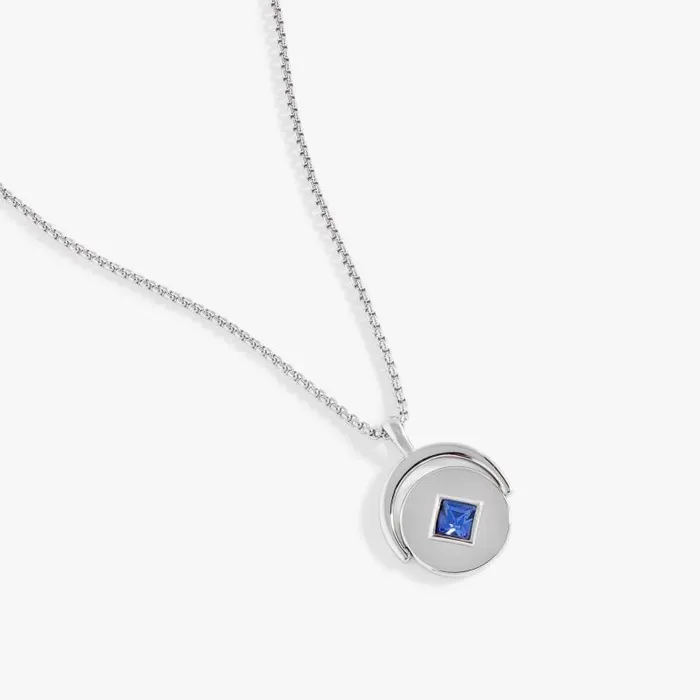 Necklaces Women Alex And Ani September Birthstone And Flower Flip Charm Necklace Stainless Steel Silver