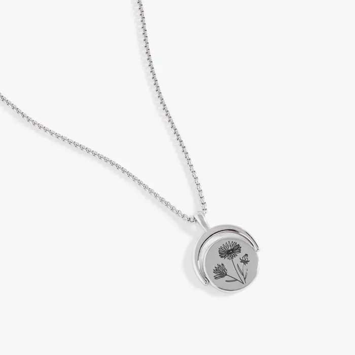 Necklaces Women Alex And Ani September Birthstone And Flower Flip Charm Necklace Stainless Steel Silver