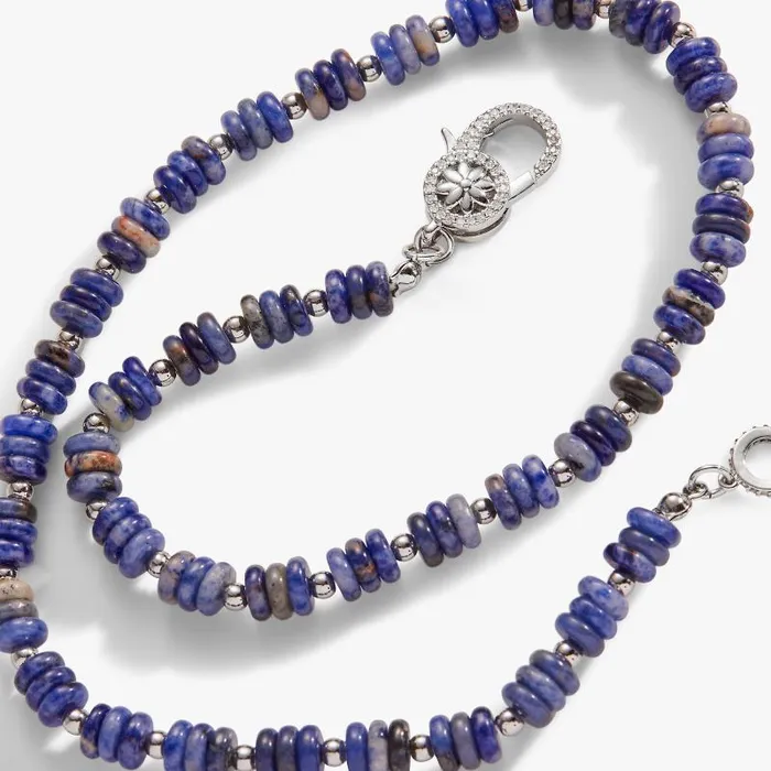 Necklaces Women Alex And Ani Sodalite Carabiner Necklace Shiny Silver