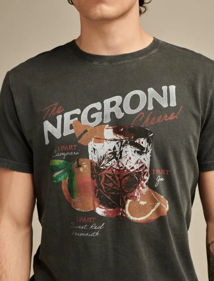 Negroni Jet Black Men Lucky Brand Graphic Tees