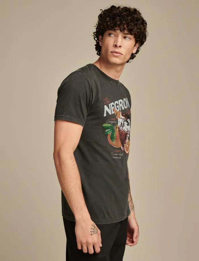 Negroni Jet Black Men Lucky Brand Graphic Tees