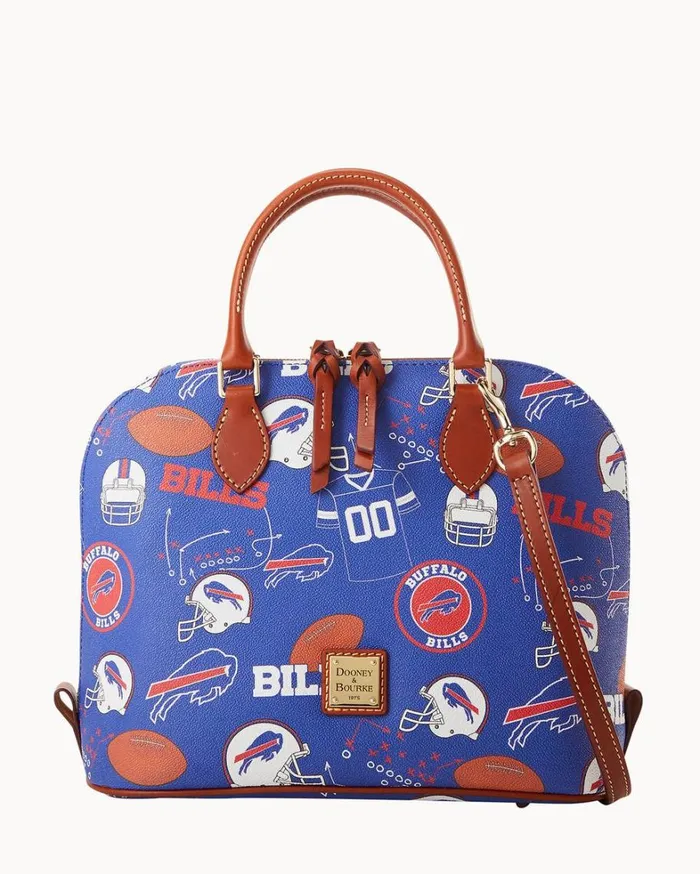 NFL Bills Zip Zip Satchel Bills Women Dooney and Bourke Satchels