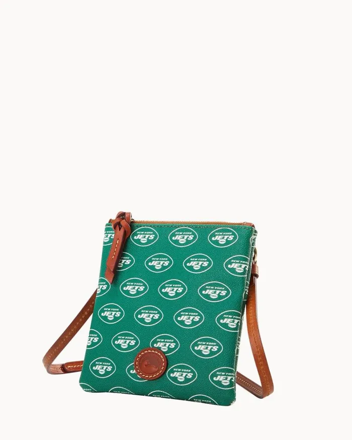 NFL Jets Small North South Top Zip Crossbody Jets Women Dooney and Bourke Crossbodies NFL Jets Small North South Top Zip Crossbody Jets Women Dooney and Bourke Crossbodies