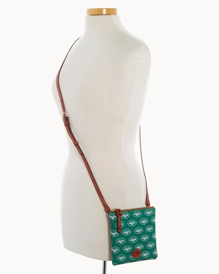 NFL Jets Small North South Top Zip Crossbody Jets Women Dooney and Bourke Crossbodies NFL Jets Small North South Top Zip Crossbody Jets Women Dooney and Bourke Crossbodies