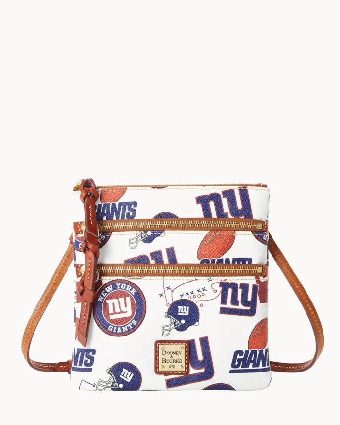 NFL NY Giants North South Triple Zip Crossbody Giants Women Dooney and Bourke Crossbodies