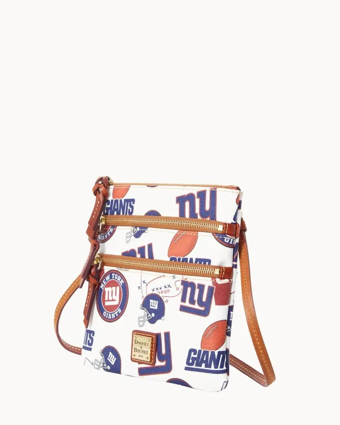 NFL NY Giants North South Triple Zip Crossbody Giants Women Dooney and Bourke Crossbodies NFL NY Giants North South Triple Zip Crossbody Giants Women Dooney and Bourke Crossbodies
