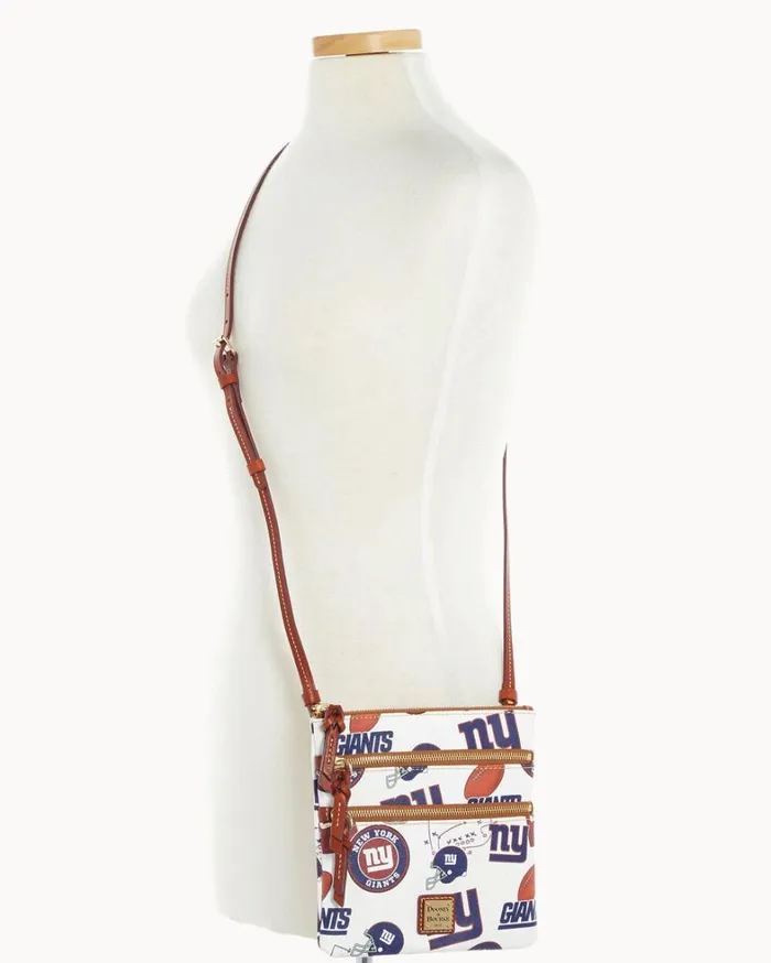 NFL NY Giants North South Triple Zip Crossbody Giants Women Dooney and Bourke Crossbodies NFL NY Giants North South Triple Zip Crossbody Giants Women Dooney and Bourke Crossbodies