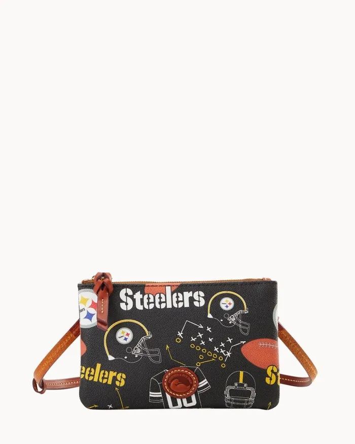 NFL Steelers Top Zip Crossbody Steelers Women Dooney and Bourke Crossbodies