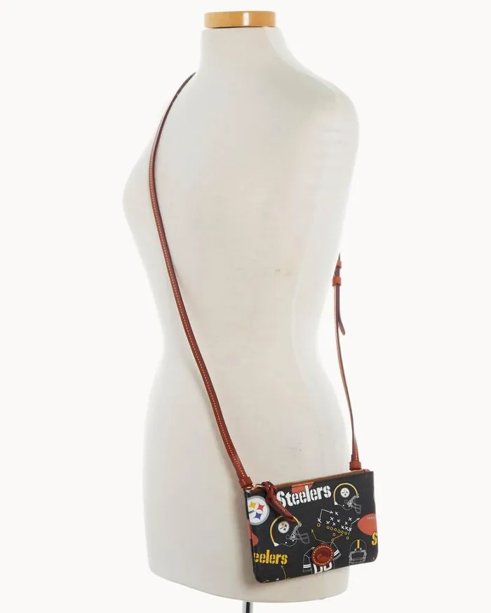 NFL Steelers Top Zip Crossbody Steelers Women Dooney and Bourke Crossbodies