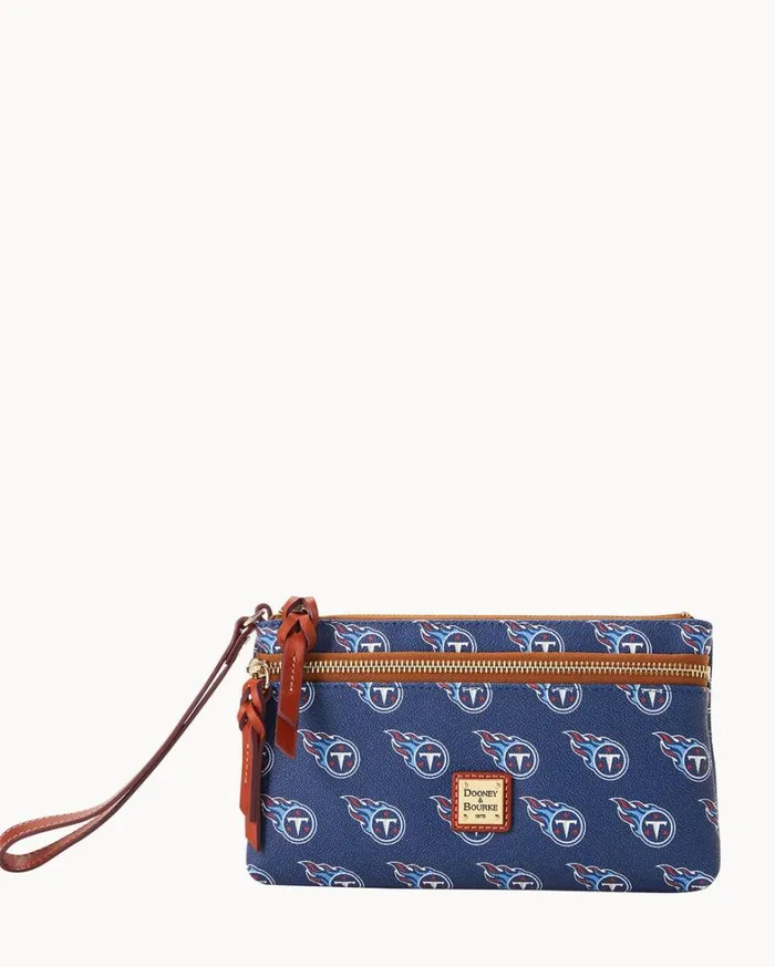 NFL Titans Double Zip Wristlet Tennessee Titans Women Dooney and Bourke Wallets NFL Titans Double Zip Wristlet Tennessee Titans Women Dooney and Bourke Wallets