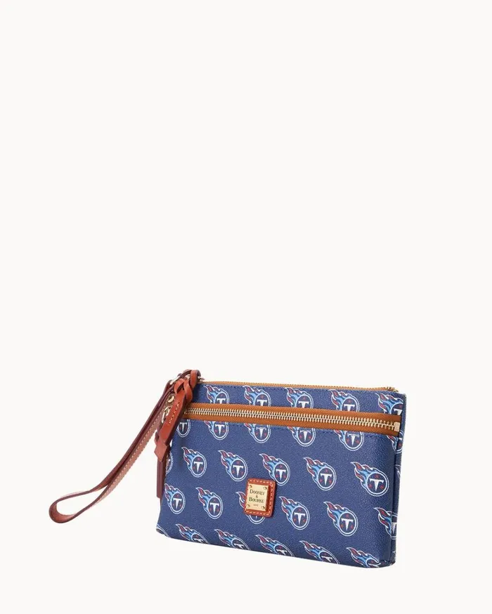 NFL Titans Double Zip Wristlet Tennessee Titans Women Dooney and Bourke Wallets NFL Titans Double Zip Wristlet Tennessee Titans Women Dooney and Bourke Wallets