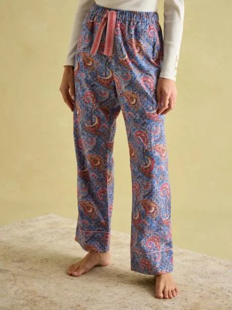 Nightwear Women Joules Blue Cotton Pyjama Bottoms