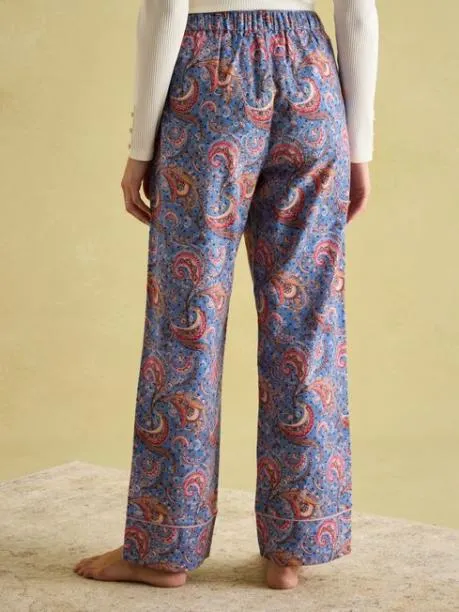 Nightwear Women Joules Blue Cotton Pyjama Bottoms