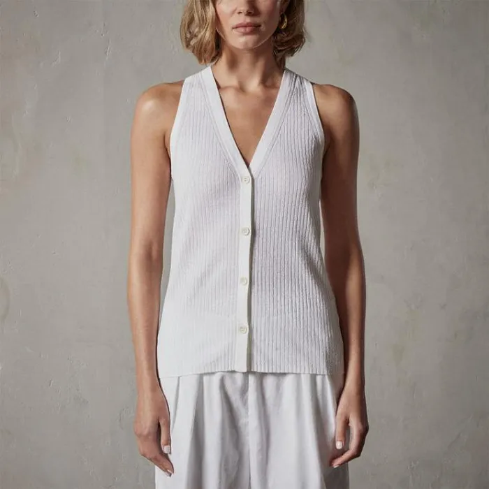 Novelty Tops Women James Perse Carmel Vest White