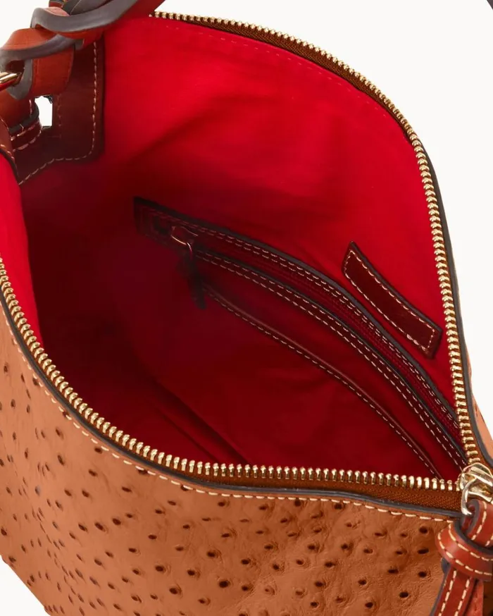 Ostrich Twist Strap Hobo Caramel Women Dooney and Bourke Shoulder Bags Ostrich Twist Strap Hobo Caramel Women Dooney and Bourke Shoulder Bags
