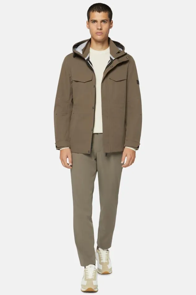 Outerwear Men Boggi Milano B Tech Recycled Technical Fabric Field Jacket Brown Outerwear Men Boggi Milano B Tech Recycled Technical Fabric Field Jacket Brown