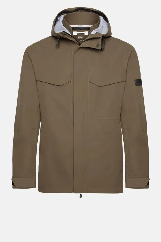 Outerwear Men Boggi Milano B Tech Recycled Technical Fabric Field Jacket Brown