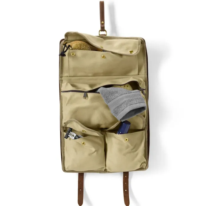 Packs and Bags Men Orvis Genuine Leather Shave Kit Brown