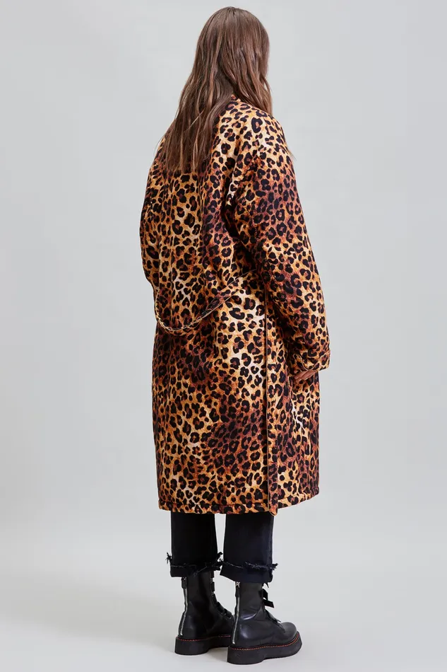 Padded Winter Robe 8211 Leopard Women Jackets and Coats R13
