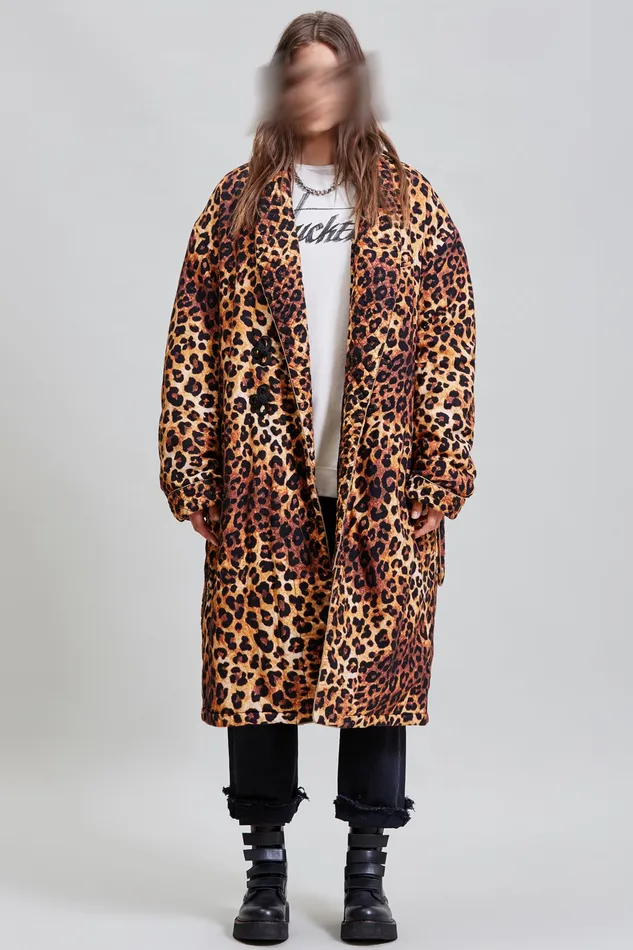 Padded Winter Robe 8211 Leopard Women Jackets and Coats R13