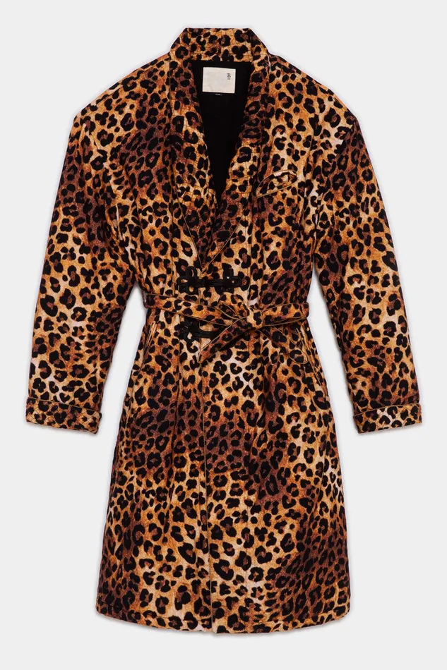 Padded Winter Robe 8211 Leopard Women Jackets and Coats R13